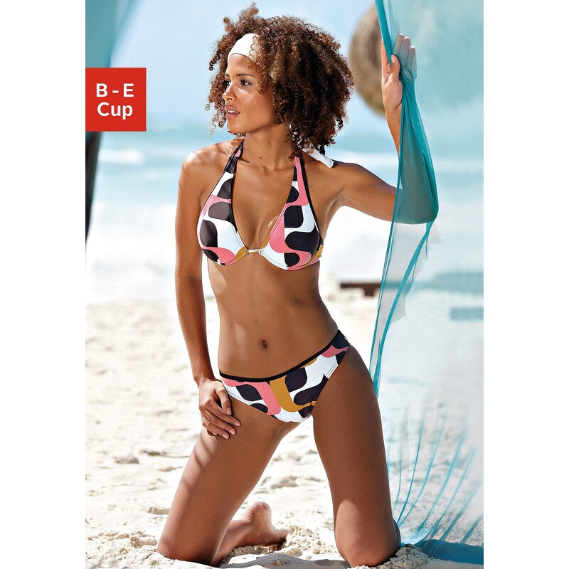 Große Größen: Bügel-Bikini, s.Oliver RED LABEL Beachwear, braun-rosé, Gr.36 (70)-44 (90)
