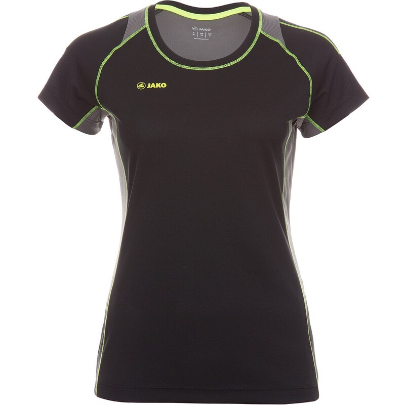 Große Größen: JAKO T-Shirt Power Damen, schwarz/neongelb, Gr.34-44