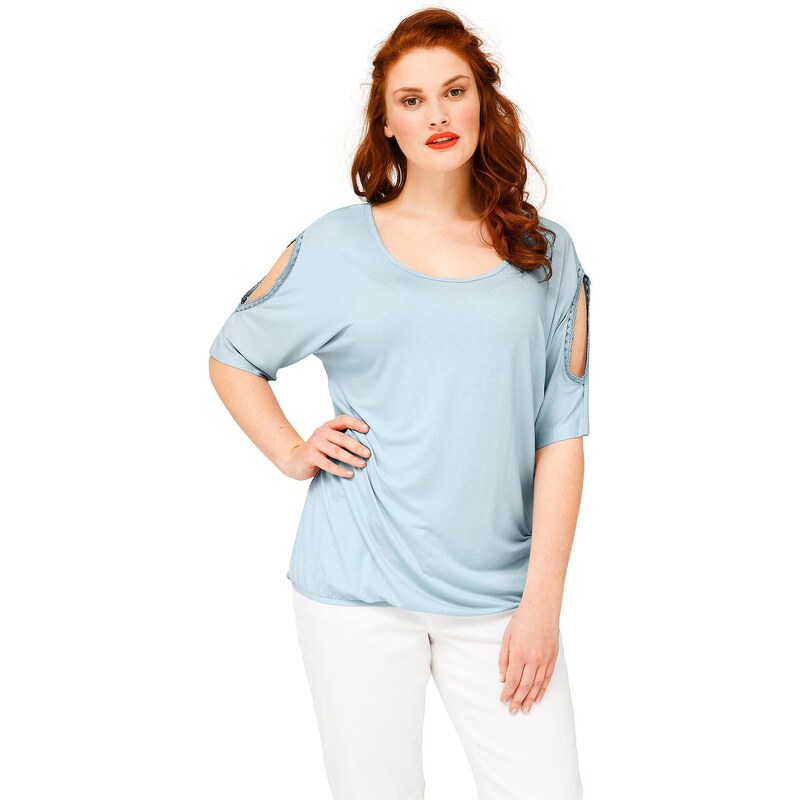Große Größen: sheego Trend Shirt, hellblau, Gr.40/42-52/54