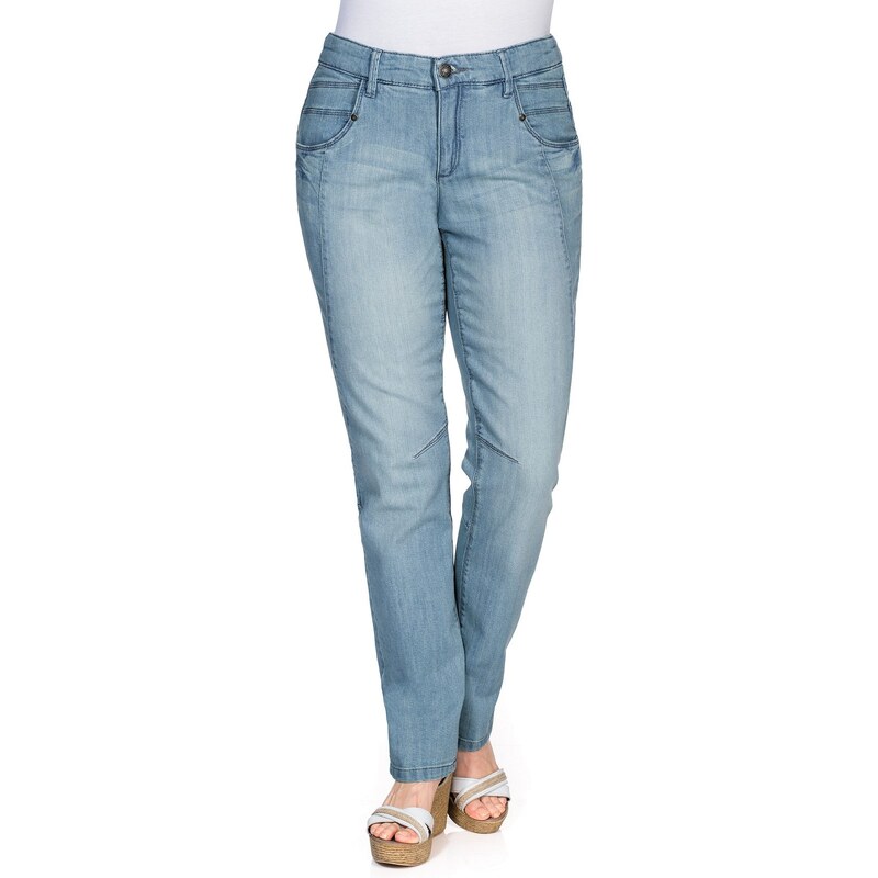 Große Größen: sheego Denim Schmale Stretch-Jeans ?Kira?, light blue Denim, Gr.40-58