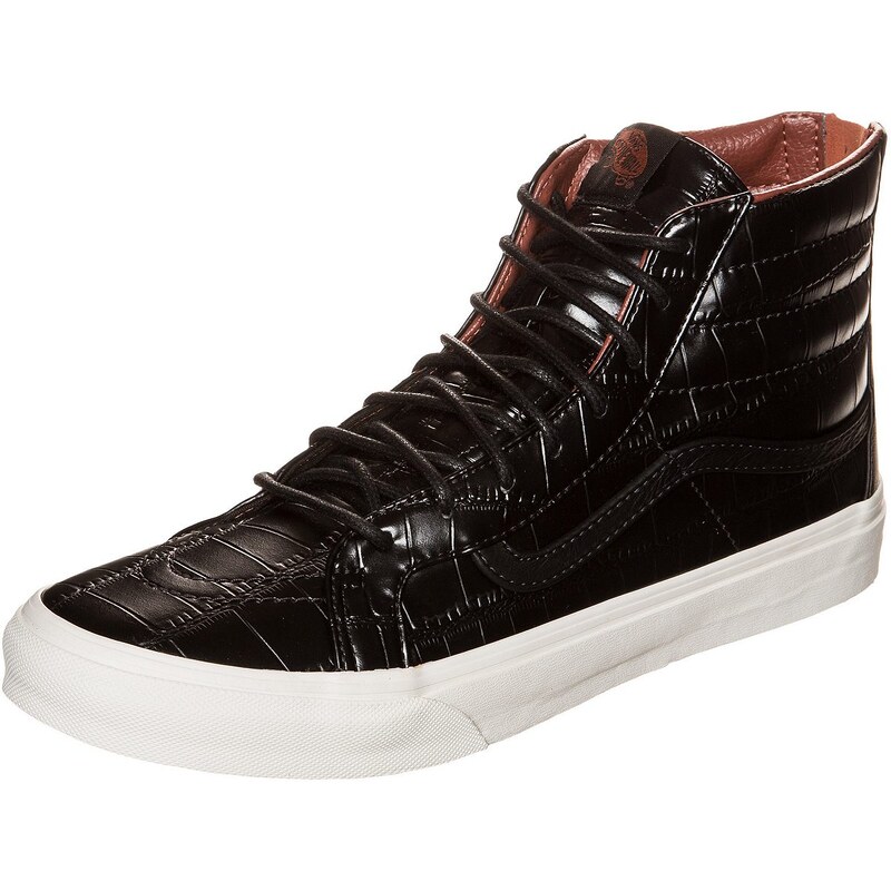 Große Größen: VANS Sk8-Hi Slim Zip Sneaker, schwarz / weiß, Gr.4.5 US - 36.0 EU-8.5 US - 41.0 EU