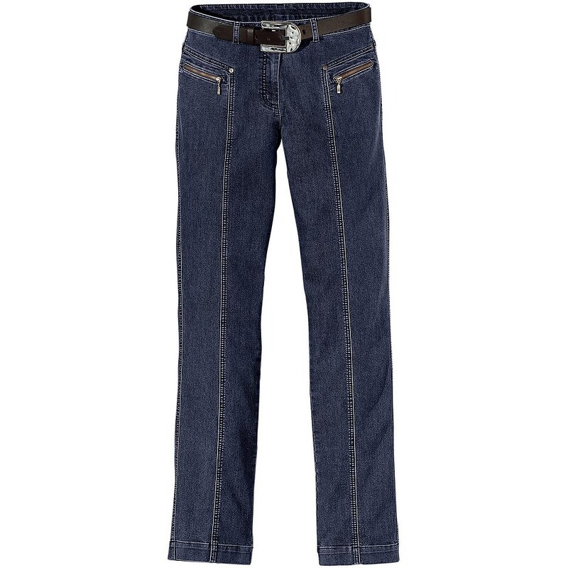 Große Größen: Stehmann Jeans mit optisch streckenden Ziernähte, dark blue, Gr.19-25