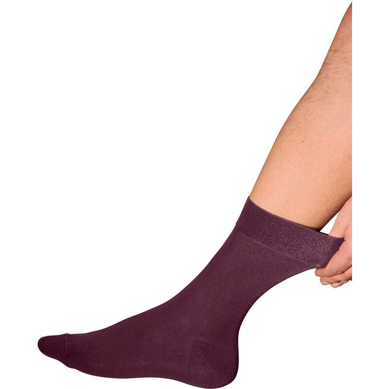 Große Größen: Socke, Rogo (3 Paar), bordeaux, Gr.1 (35-38)-4 (47-50)