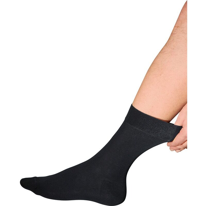 Große Größen: Socke, Rogo (3 Paar), schwarz, Gr.1 (35-38)-4 (47-50)