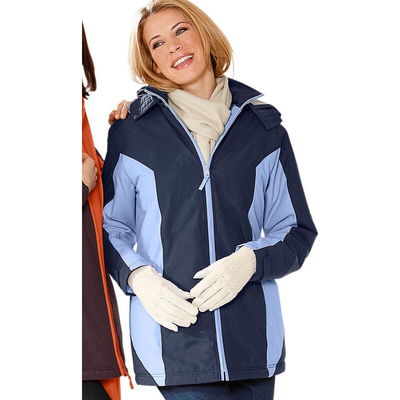 Große Größen: Classic Basics Jacke aus wind- und wasserabweisender Microfaser, marine-bleu, Gr.38-56