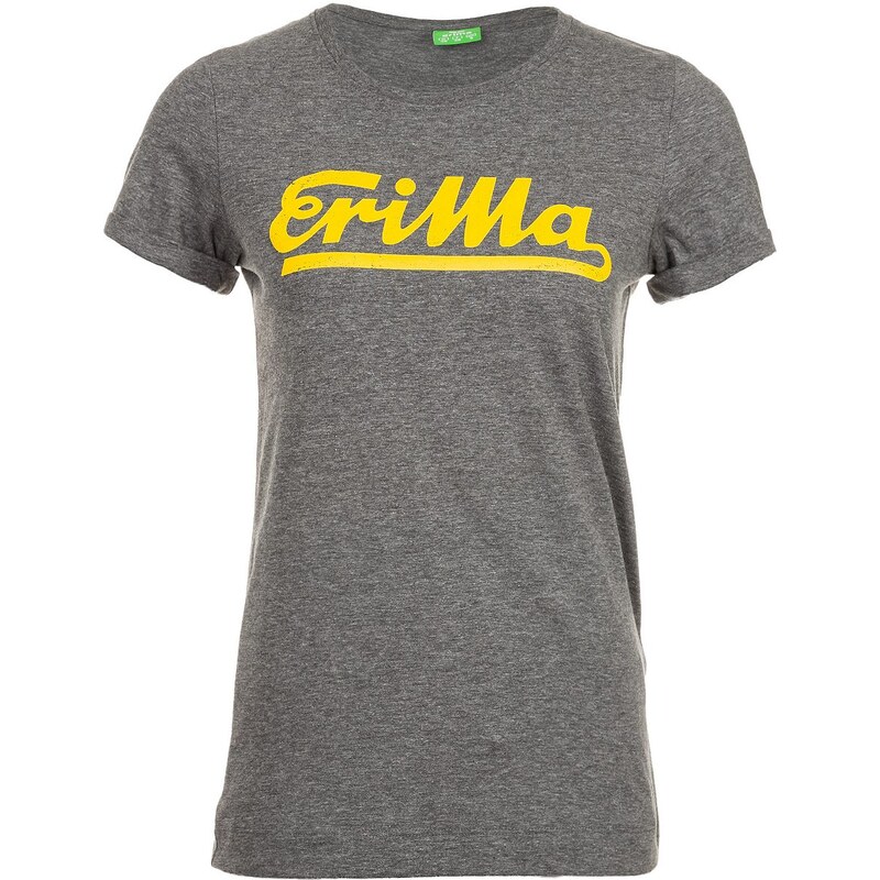 Große Größen: ERIMA Retro T-Shirt Damen, grau melange/gelb, Gr.34-46