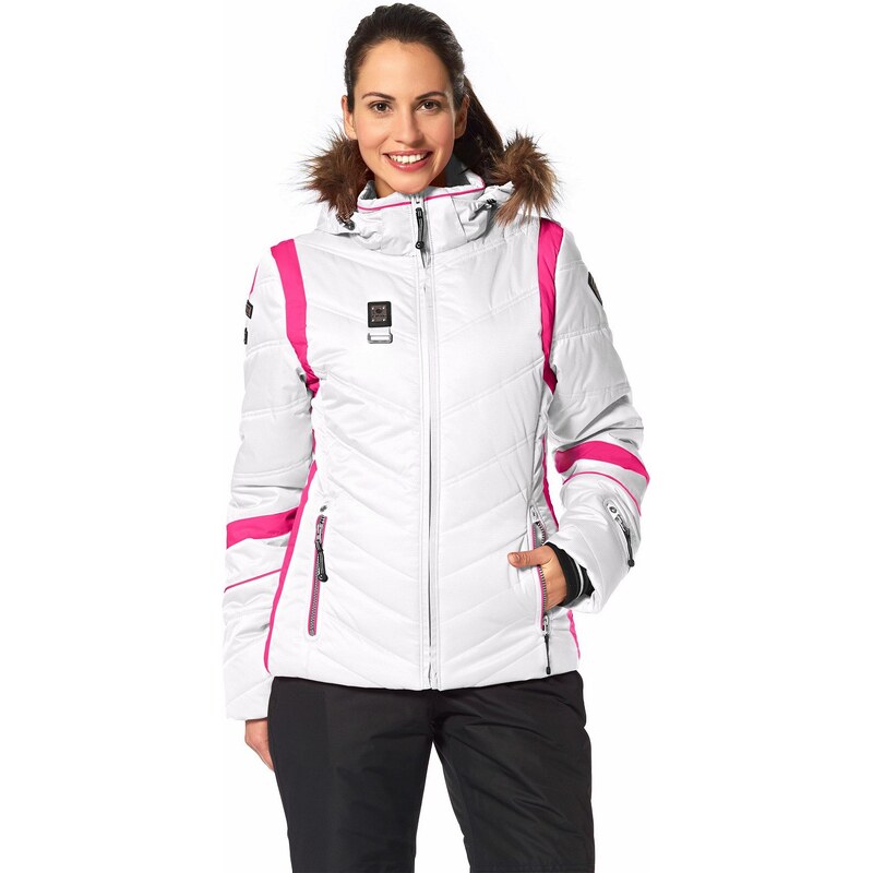 Große Größen: Icepeak Skijacke, Weiß-Pink, Gr.36-44