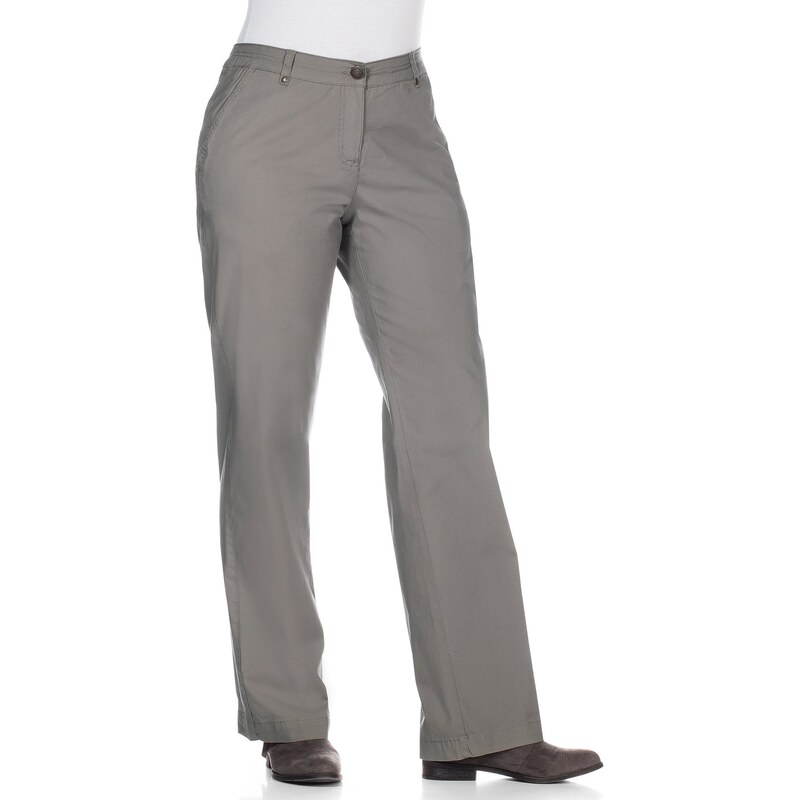 Große Größen: sheego Casual Stretch-Hose in leichter Qualität, grau, Gr.40-56