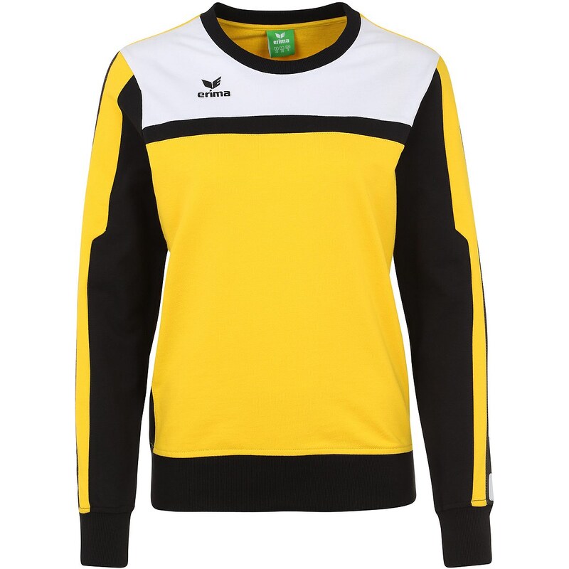 Große Größen: ERIMA 5-CUBES Sweatshirt Damen, gelb/schwarz/weiß, Gr.34-48