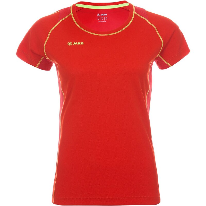 Große Größen: JAKO T-Shirt Power Damen, rot/neongelb, Gr.36-40