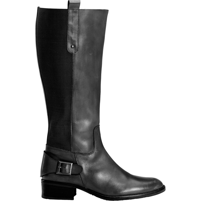 Große Größen: sheego XL/XXL-Weitschaft-Stiefel aus Leder, schwarz, Gr.37-44