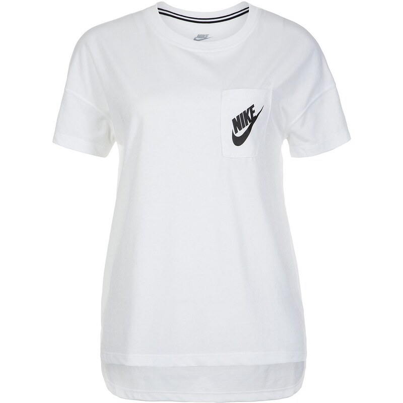Große Größen: Nike Sportswear Signal T-Shirt Damen, weiß / schwarz, Gr.XS - 32/34-XL - 48/50