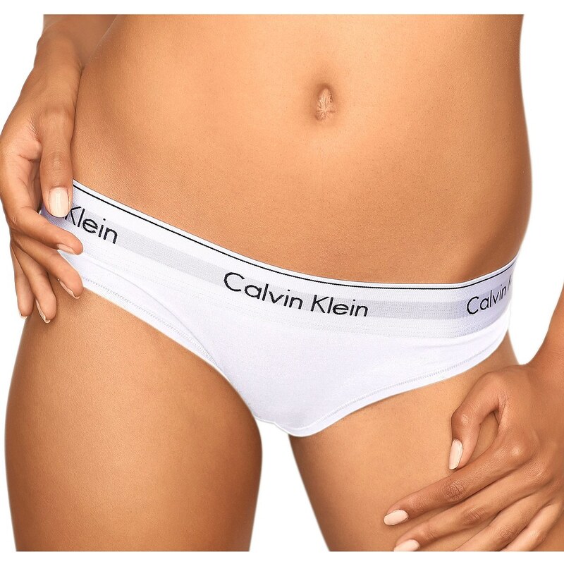 Große Größen: Calvin Klein Bikini-Slip »Modern Cotton«, hüfttief geschnitten, weiß, Gr.L-XS