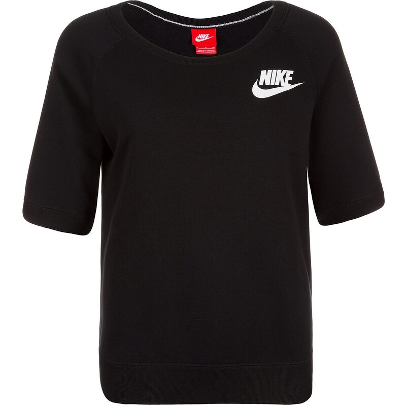 Große Größen: Nike Sportswear Rally Crew Sweatshirt Damen, schwarz / weiß, Gr.S - 36/38-M - 40/42