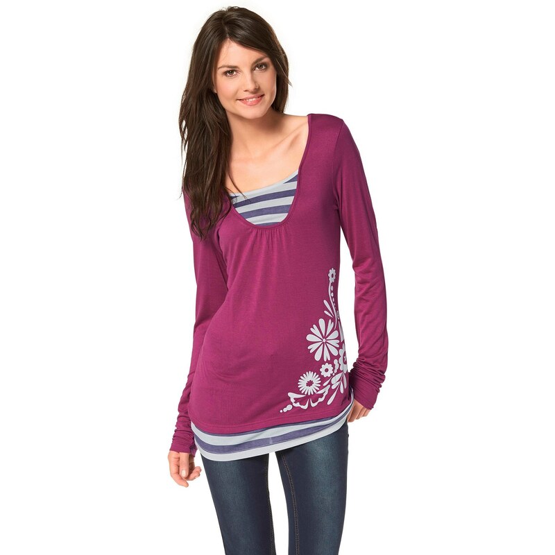 Große Größen: Ocean Sportswear Layershirt, Pink, Gr.32-36