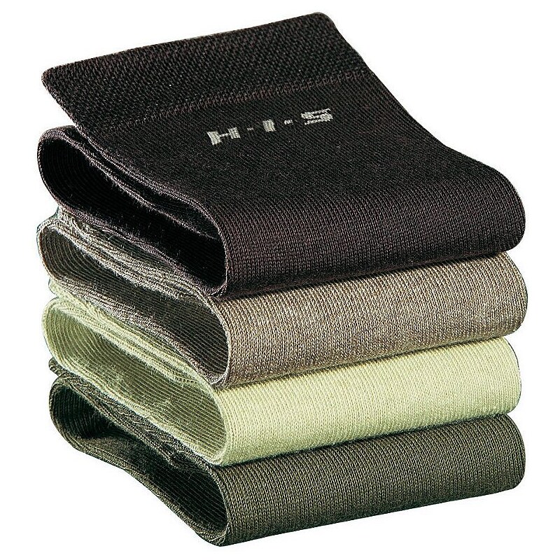 Große Größen: H.I.S Socken (4 Paar) ohne einschneidendes Bündchen, 4x schwarz, Gr.35-38-39-42
