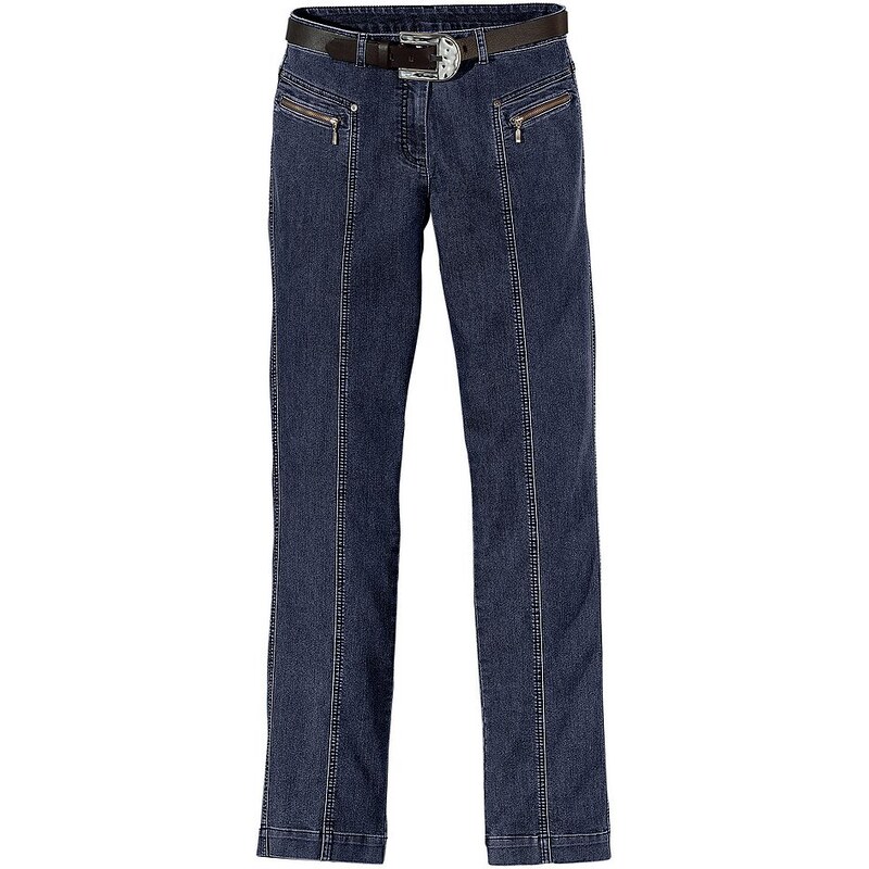 Große Größen: Stehmann Jeans mit optisch streckenden Ziernähte, dark blue, Gr.36-54