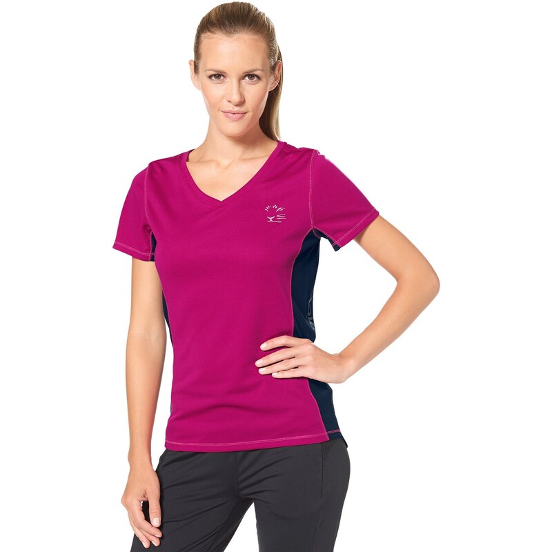 Große Größen: Maria Höfl-Riesch Funktions-T-Shirt, Pink-Schwarz, Gr.34-38