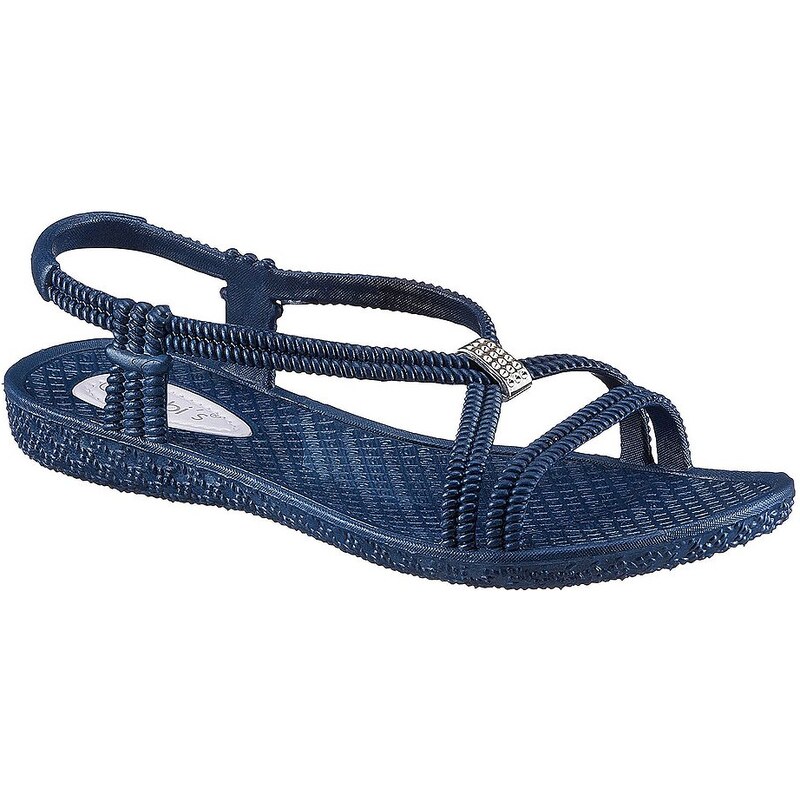 Große Größen: Siebi´s® Bade-Sandalette mit Zier-Applikation, blau, Gr.36-41