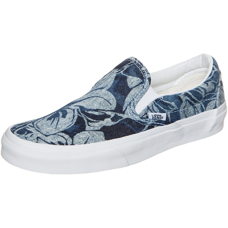 Große Größen: VANS Classic Slip-On Indigo Tropical Sneaker, blau / weiß, Gr.4.5 US - 36.0 EU-9.0 US - 42.0 EU