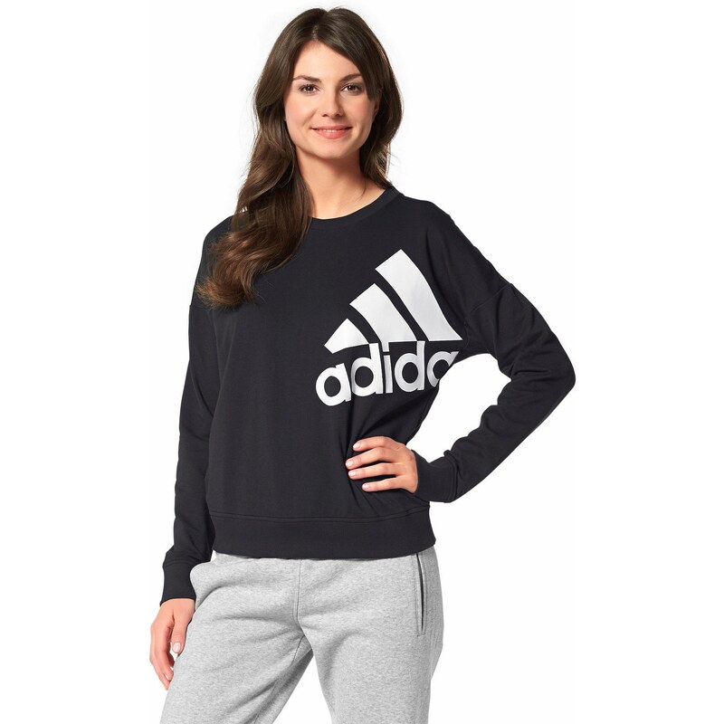 Große Größen: adidas Performance Sweatshirt, Schwarz-Weiß, Gr.XL (48)-XL (48)