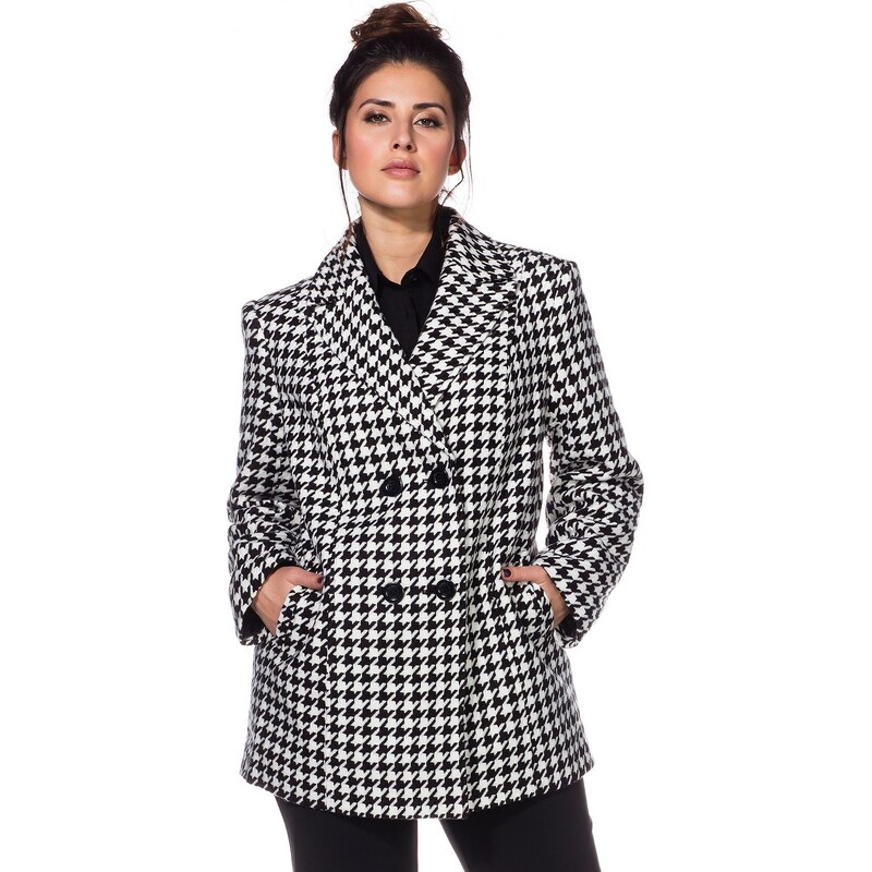 Große Größen: sheego Trend Jacke, schwarz-weiß, Gr.40-58