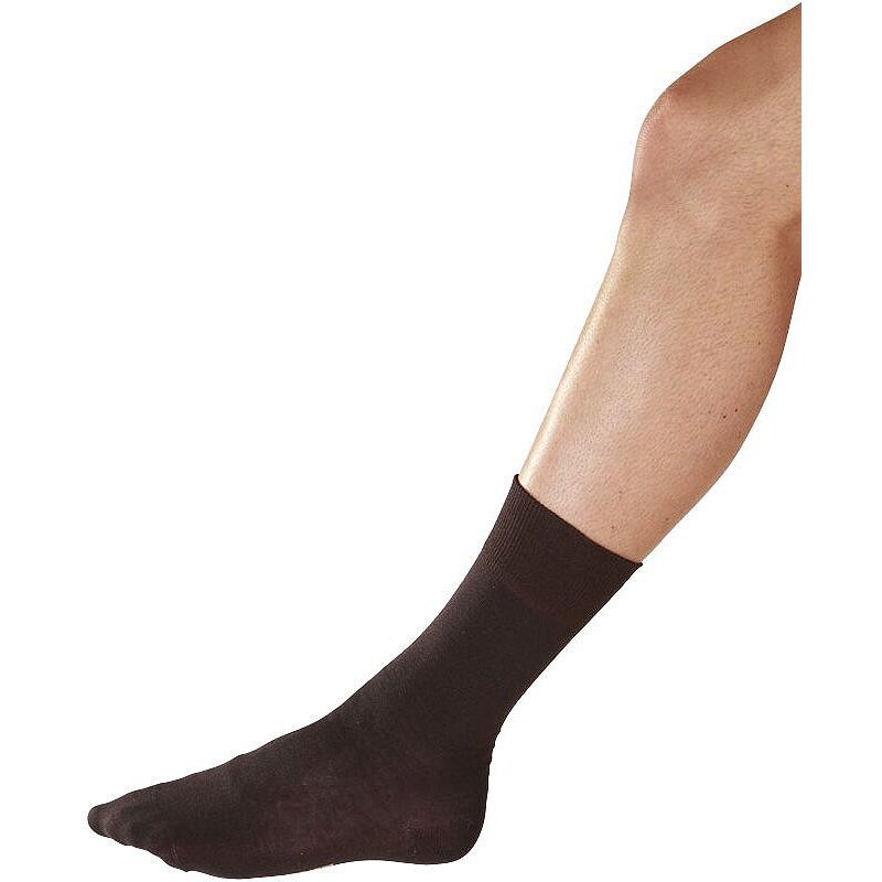 Große Größen: Diabetikersocken, LINDNER socks, braun, Gr.1 (35-37)-4 (44-46)