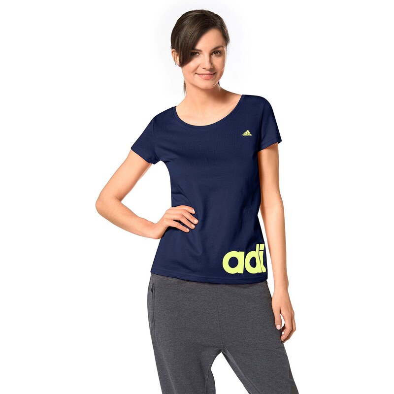 Große Größen: adidas Performance T-Shirt, Blau-Gelb, Gr.XS (30/32)-XS (30/32)