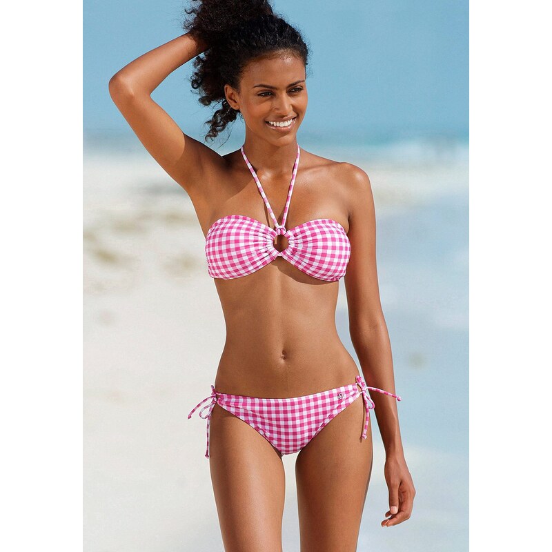 Große Größen: Bikini-Hose ´´Scuba´´, s.Oliver RED LABEL Beachwear, rosa kariert, Gr.36-42