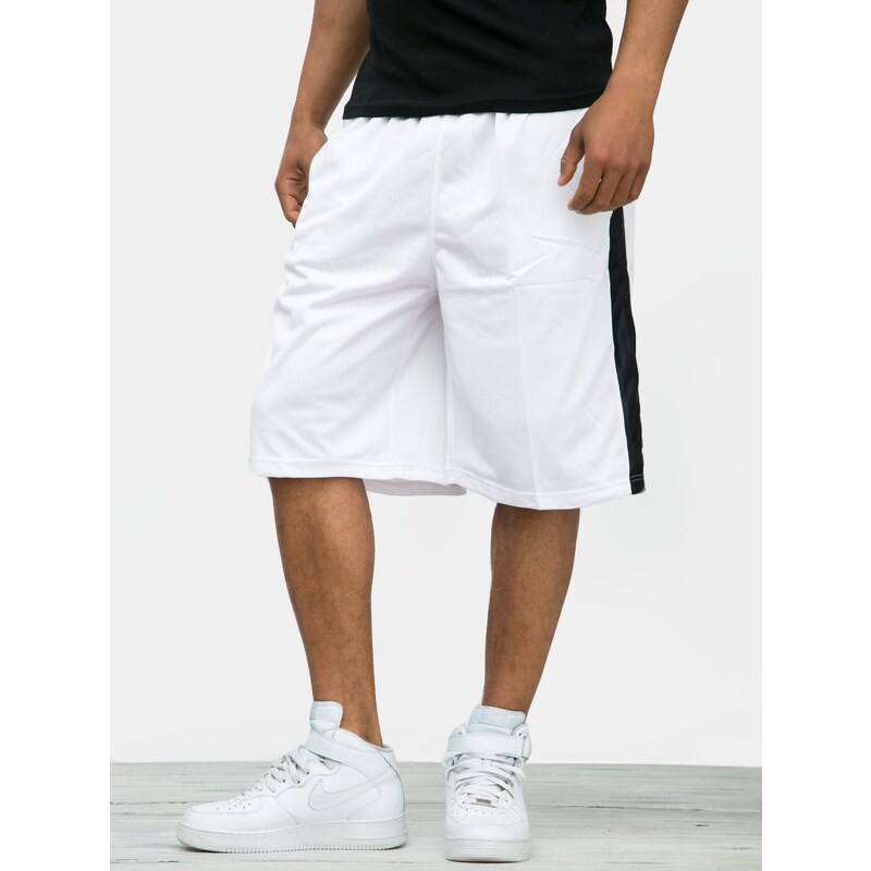Urban Classics Sidestripe Bball Mesh Shorts White Navy TB651