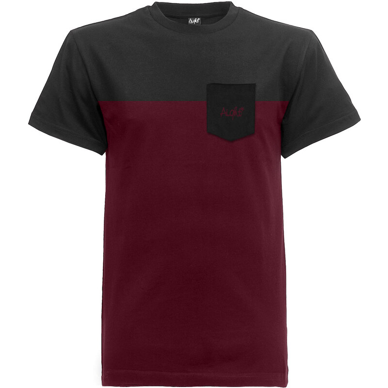 Aight 2 Cut Pocket T-Shirts T-Shirt black/ maroon