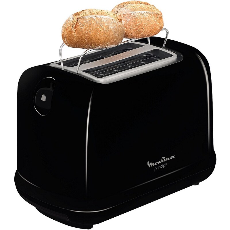 Moulinex Toaster Principio LT1618, für 2 Scheiben, 850 Watt, schwarz
