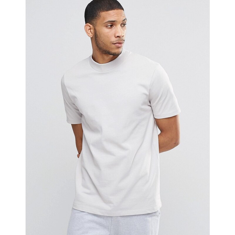 ASOS Loungewear - Ausgesteltles T-Shirt mit Rollkragen - Weiß