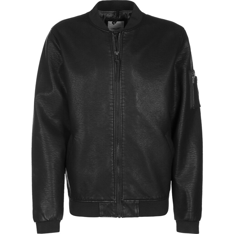 Reell Artificial Leather Bomberjacke washed black