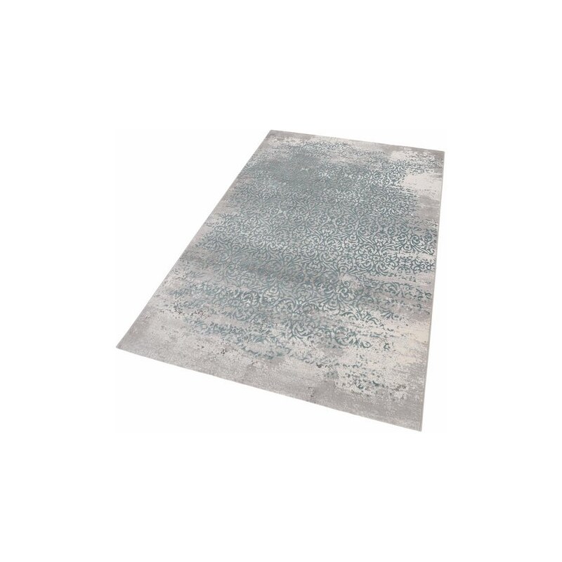 Teppich merinos Gayla Vintage Hoch-Tief-Effekt MERINOS blau 2 (B/L: 80x150 cm),3 (B/L: 120x170 cm),4 (B/L: 160x230 cm),6 (B/L: 200x290 cm)