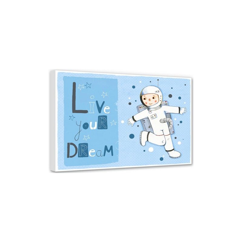 HOME AFFAIRE Leinwandbild Loske - Live your Dream 60/40 cm blau