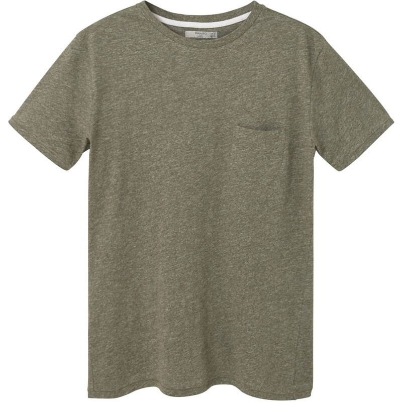 MANGO MAN Meliertes Baumwoll-T-Shirt