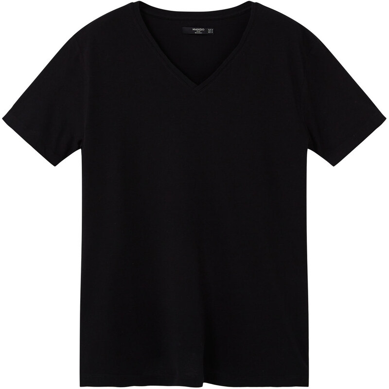 MANGO MAN Baumwoll-T-Shirt, V-Ausschnitt