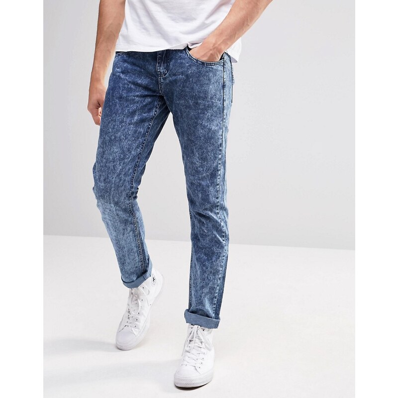 Native Youth - Skinny-Jeans mit Waschung - Blau