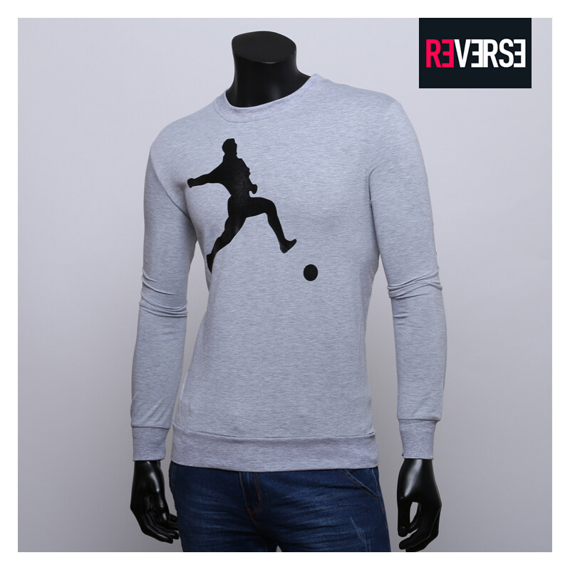 Re-Verse Sweatshirt mit Fußballer-Motiv - L