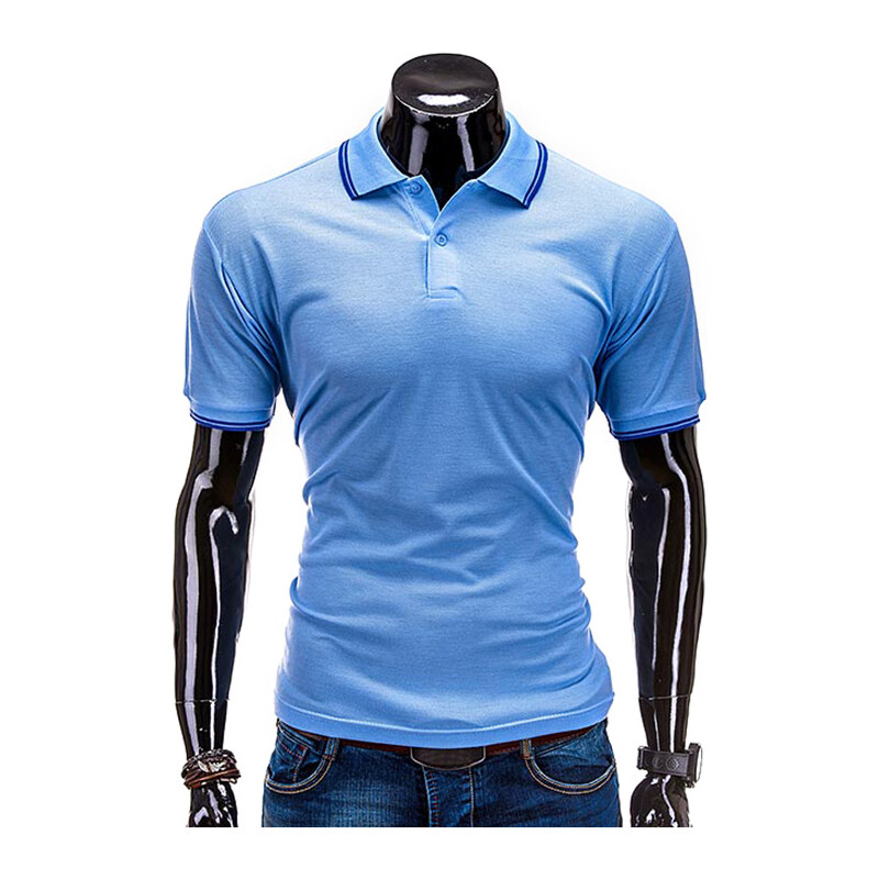 Lesara Poloshirt mit farbigen Details - Hellblau - XL