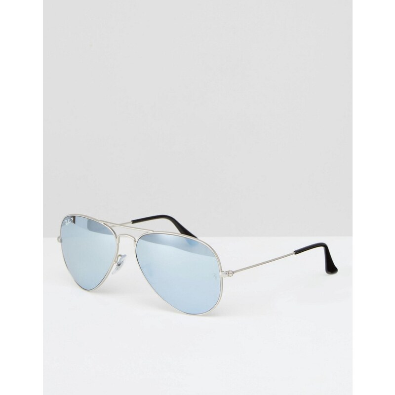 Ray-Ban - Pilotensonnenbrille aus Metall mit silbernen, verspiegelten Gläsern - Silber