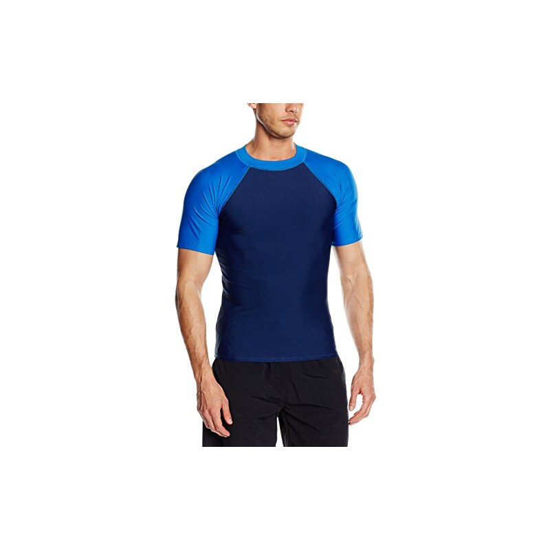 Aquatinto Herren Bade-Shirt Basic mit Raglan-Arm, UV +50