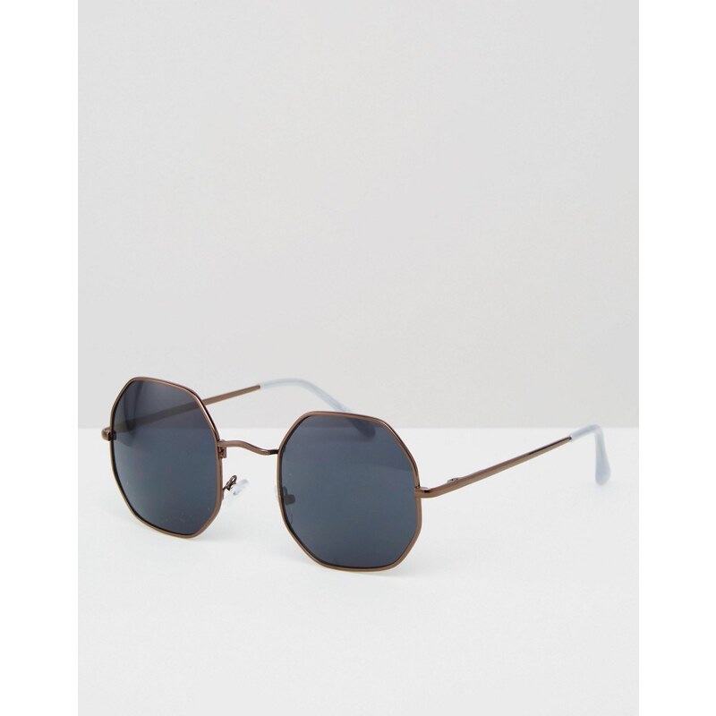 AJ Morgan - Sonnenbrille in achteckiger Form - Braun
