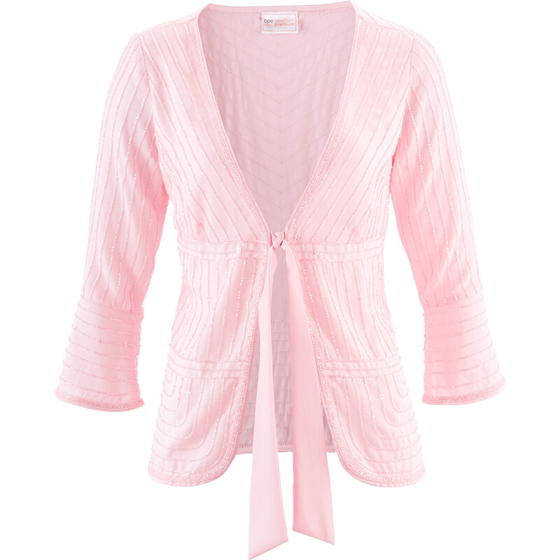 bpc selection premium Blusenjacke mit Pailletten 3/4 Arm in rosa für Damen von bonprix