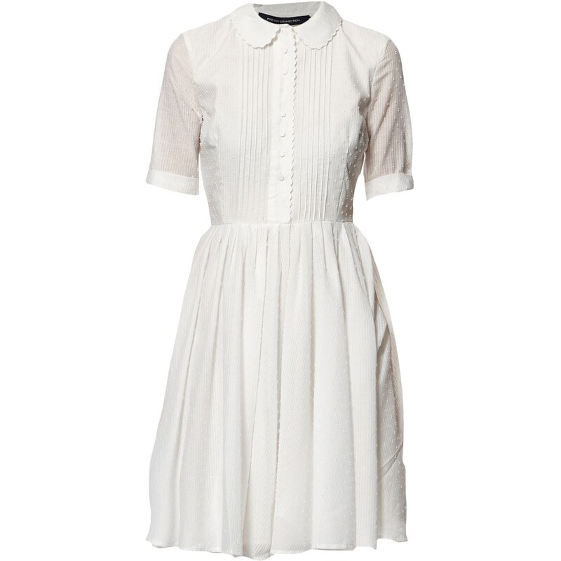French Connection Kleid mit Hemdschnitt - weiß