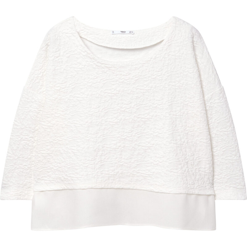 MANGO Strukturiertes Baumwoll-Sweatshirt