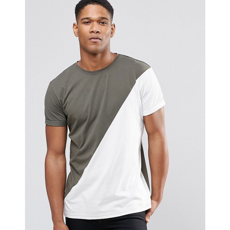 Kubban Diagonal - T-Shirt mit Cutouts - Grau