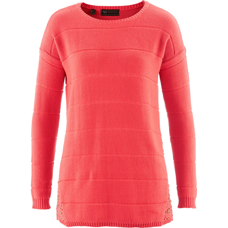 bpc selection Pullover langarm in rot (Rundhals) für Damen von bonprix
