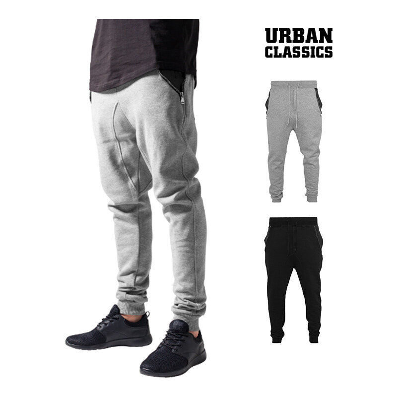 Urban Classics Joggerpants mit großen Reißverschlusstaschen - Grau - XXL